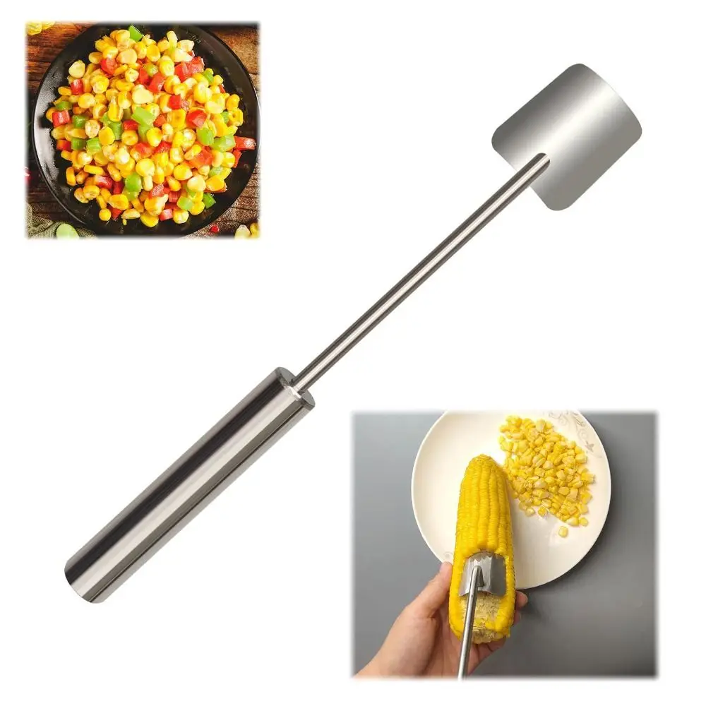 Durable Stainless Steel Corn Cob Peeler with Ergonomic Handle Planer Tool Corn Stripper Quick Removing Corn Kernel Removing