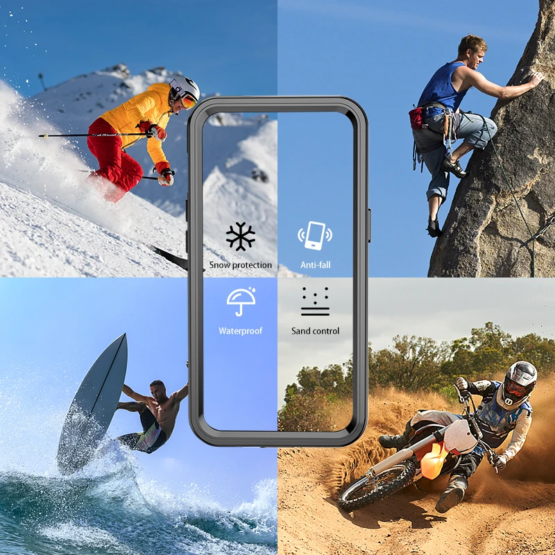 Shellbox Ip68 Waterdichte Hoes Voor Iphone 14 Pro Max 7G 8 Xr Xs Max 11 Pro 12 13 Mini 14 Plus Schokbestendige Heavy Duty Verdediger Case