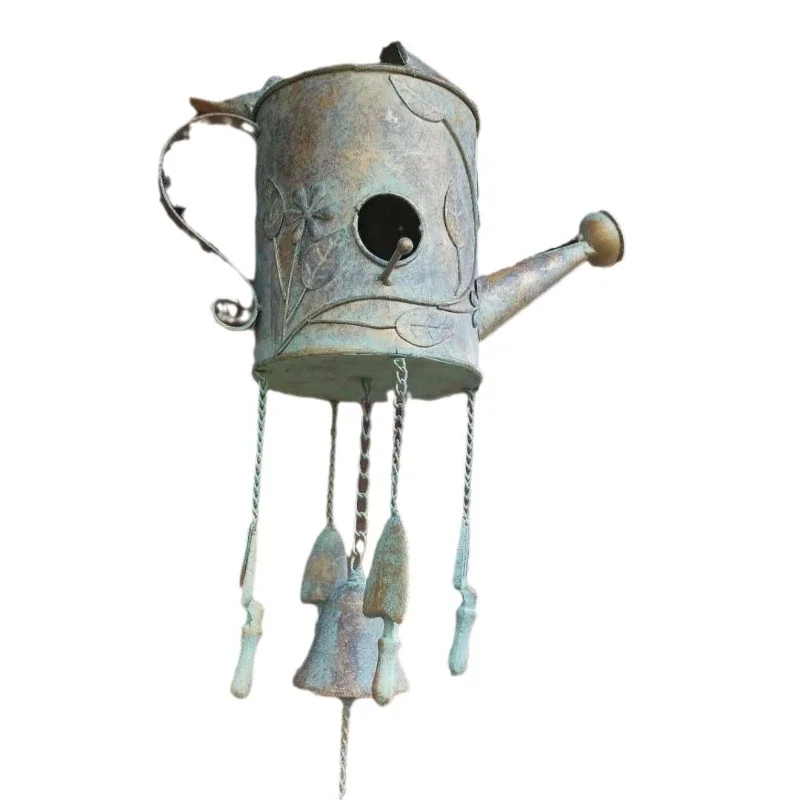 

Kettle Bird House Wind Chimes Garden Hanging Ornament Outdoor Grocery Hanging Ornament