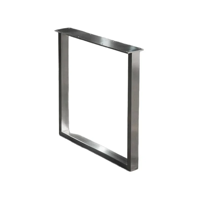 Modern Stainless Steel Table Leg Support Frame Brushed Metal Base for Dining Room Office Conference Furniture