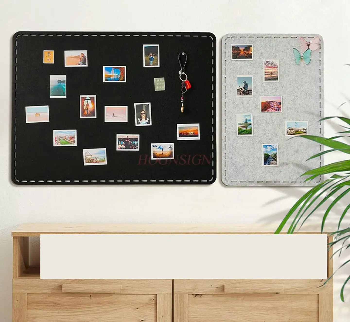 1pcs Colorful felt board photos, wall stickers, no punching display, background wall, cork message board, living room, bedroom
