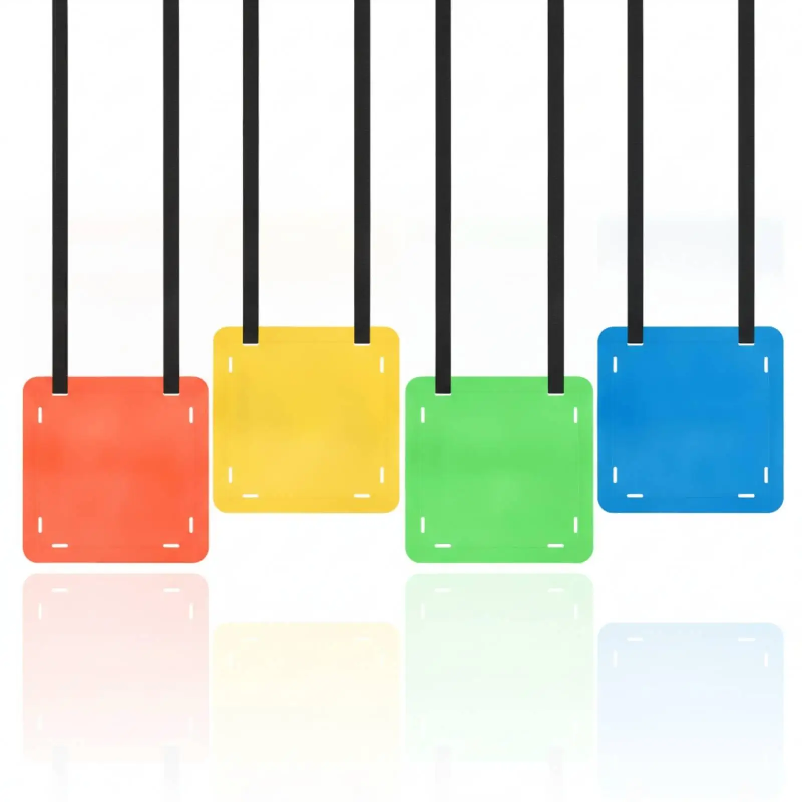 4 Pieces Soccer Markers with Straps Lightweight Square Target with Straps Bright