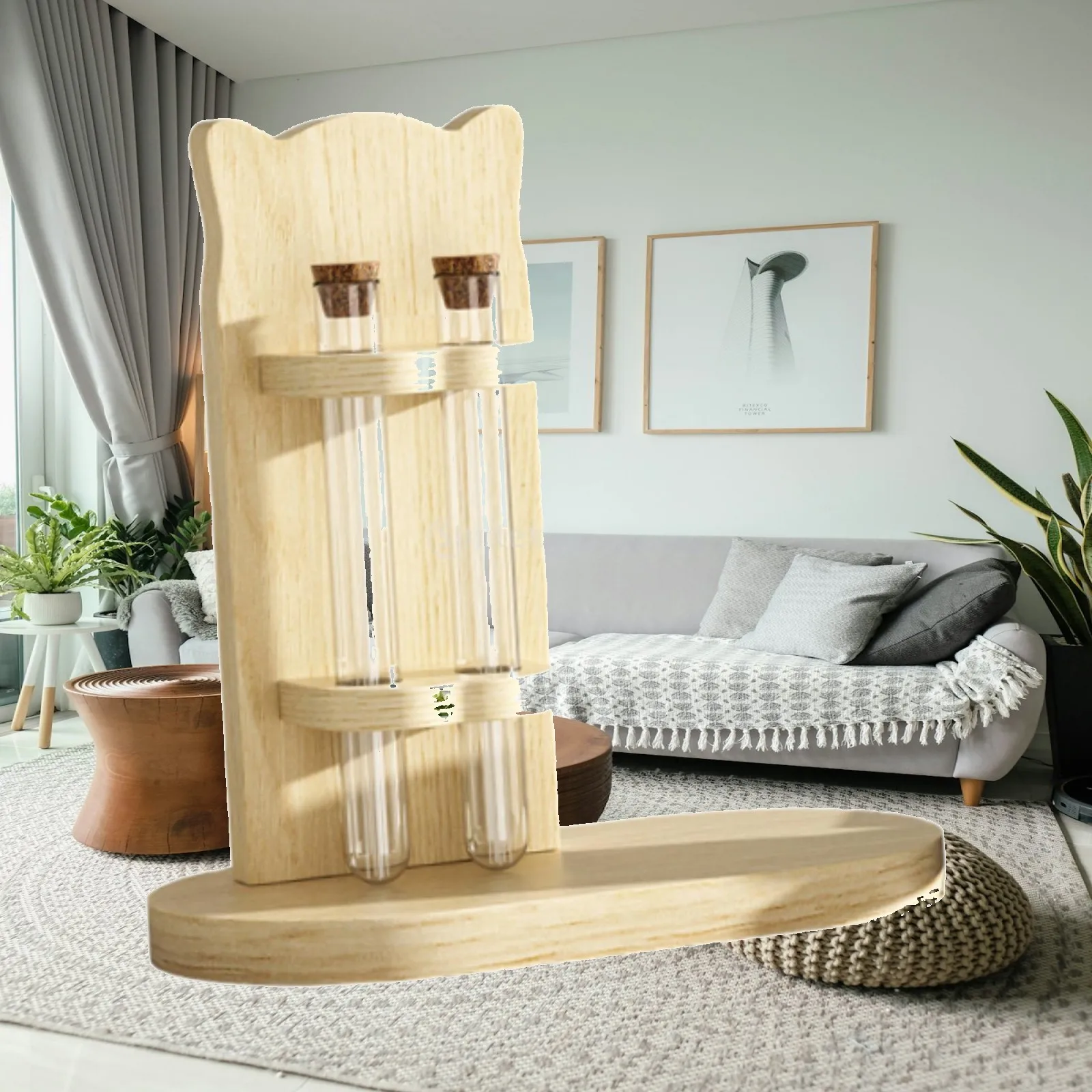 Kitty Whisker Storage Box Wooden Clear Commemorative Case for Pet Hair Souvenirs and Gift Giving