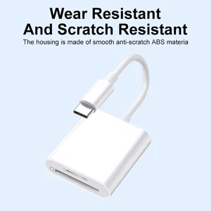 SD-Kartenleser für iPhone 15/iPad/Mac, Geben Sie C für SD TF TF Tragbare Speicherkartenleser mit Doppelkartensteckplatz, Typ C-Stecker und Play-2-Slots ein 6 Hauptverkaufsleser SD iPhone -Karte - №6