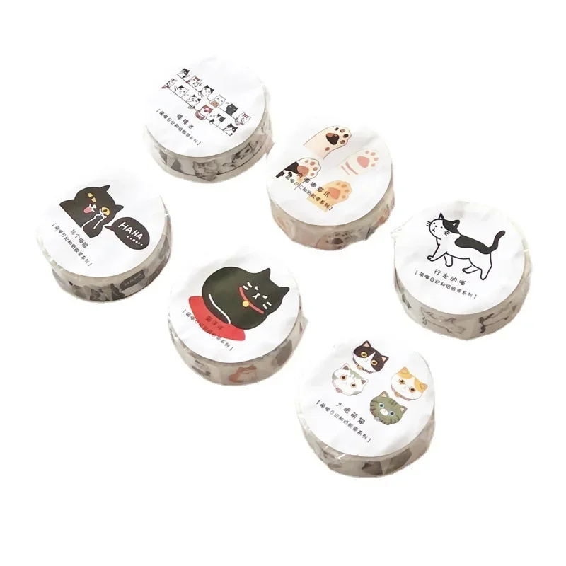 

5m Creative Cute Cat Washi Tape Decorative Tape Girl Cute Collage Basic Handbook Decorative korean stationery