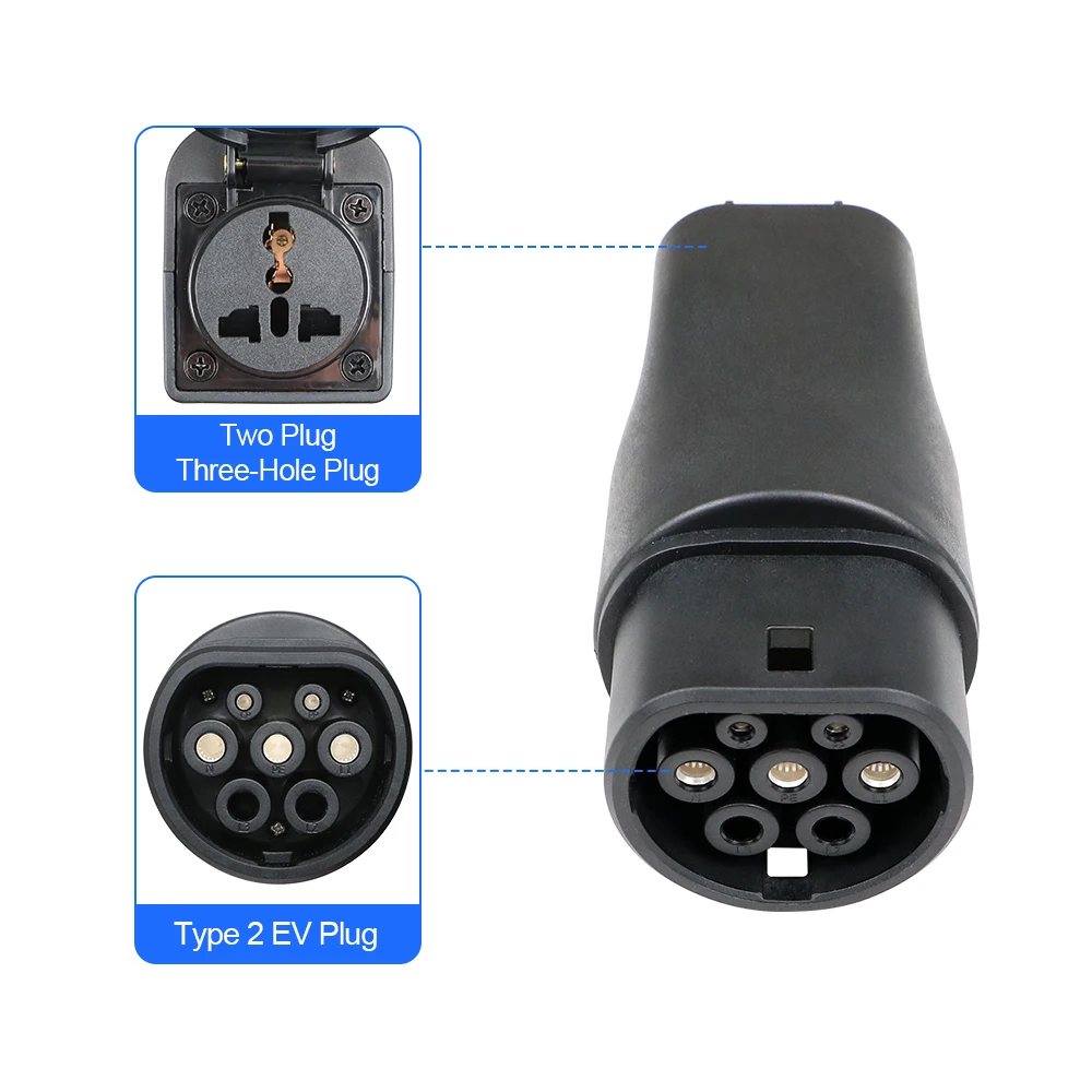 V2L Discharger For Type2 Car Discharge EV Cable Adapter Support For Universal  Discharge Function Vehicle Car to Load Type 2