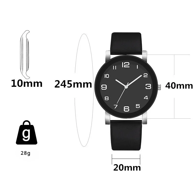 Fashion Simple Leather Clock Watches Quartz Watch Women Men Casual Digital Wristwatch Couple Watches 여자시계 Relojes Para Mujer
