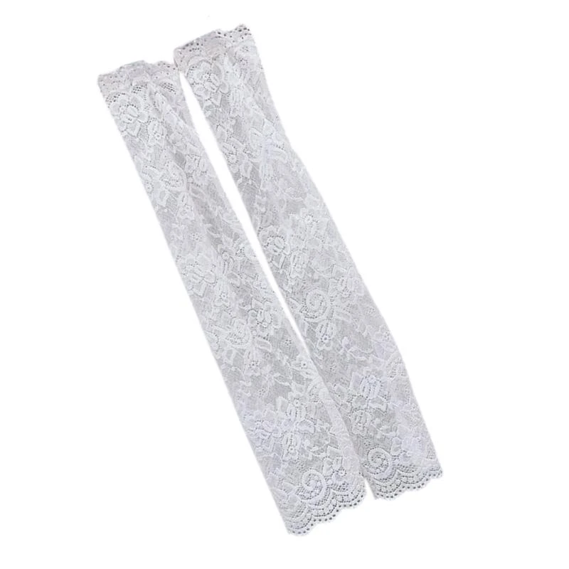 

40JD Sun UVS Lace Gloves,Cooling Sunscreen Sleeves Fingerless Arm Accessory