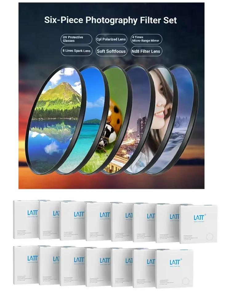 UV CPL Polarizing ND Star Light Macro Soft Light Filters 49 52 55 58 62 67 72 77 mm For Nikon Canon Sony Fujifim Olympus Camera image 5