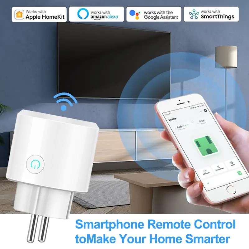 Xiaomi 16A WiFi Smart Plug EU Smart Socket Voice Control Works With HomeKit Alexa Home Smartthings J15E Matter Smart Socket