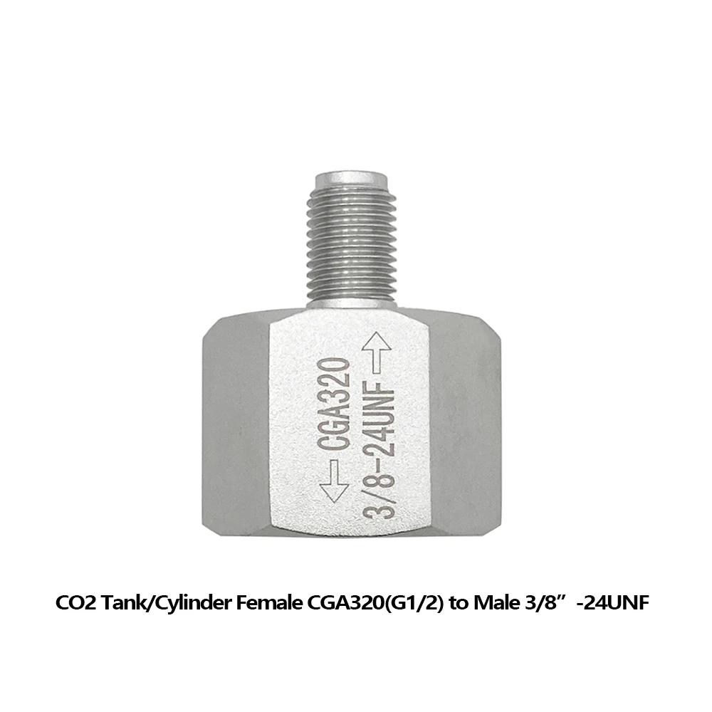 Adaptateur Régulateur CO2 3/8 Vers W21.8 Et CGA320 - Compatible Réservoirs CO2 Brassage Et Boissons