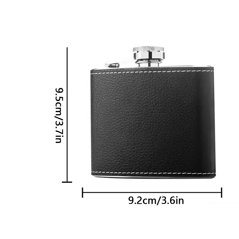 Leather Wrapped Hip Flask, Custom Engraved Monogram Name Stainless Steel Pocket Flask, Groomsmen Wedding Gift,Christmas Gift.