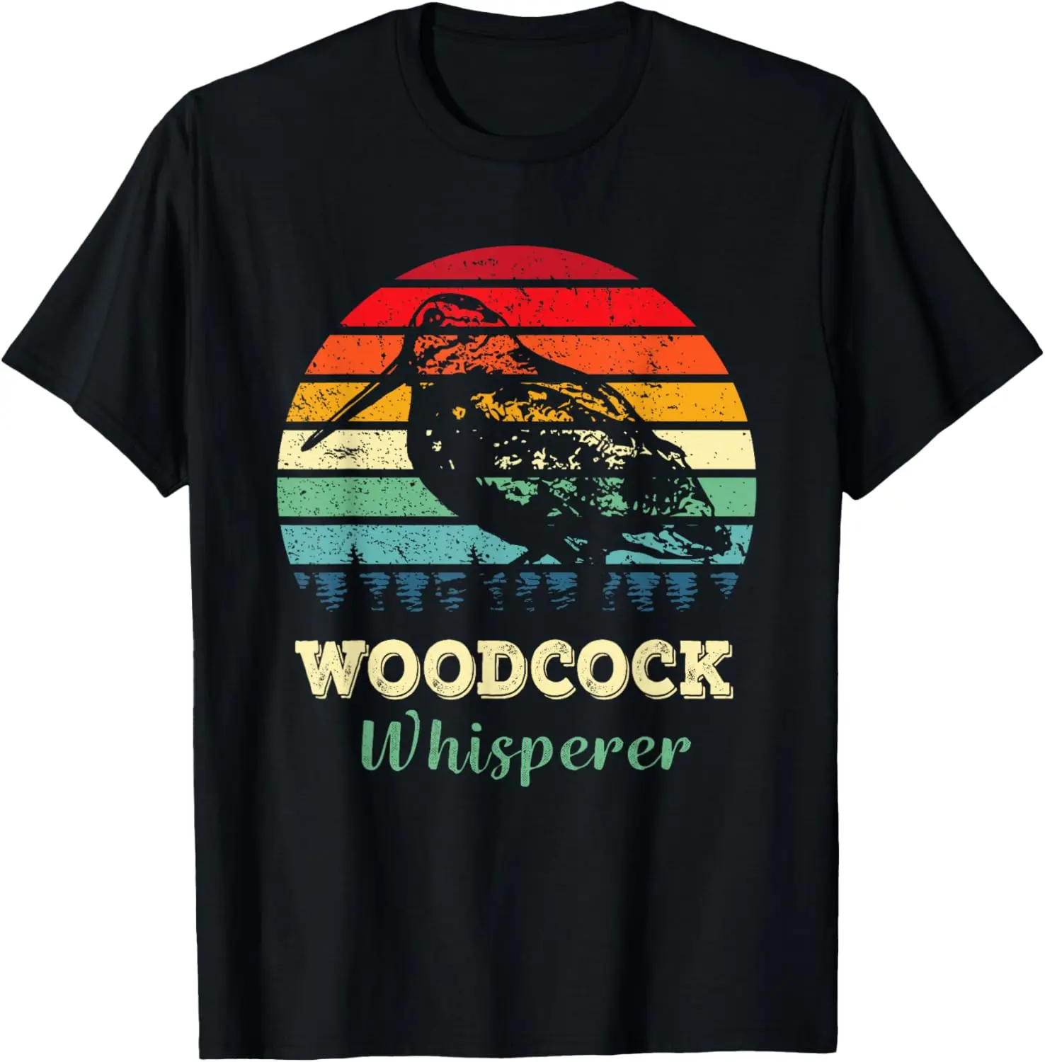 Retro Woodcock Hunter Timberdoodle Bogsucker Hokumpoke Gifts T-Shirt