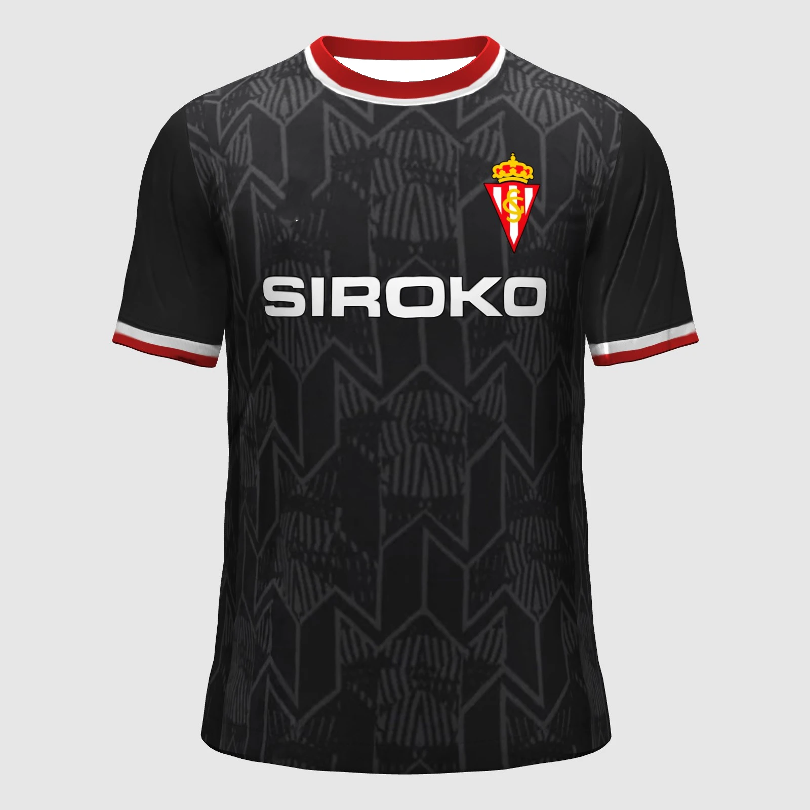 2026-27 Sommer Fußball-Fan-T-Shirt Real Sporting De Gijón Trikot Herren Sportshirt Atmungsaktiv Schnelltrocknend Y2K-Stil – Detail 4