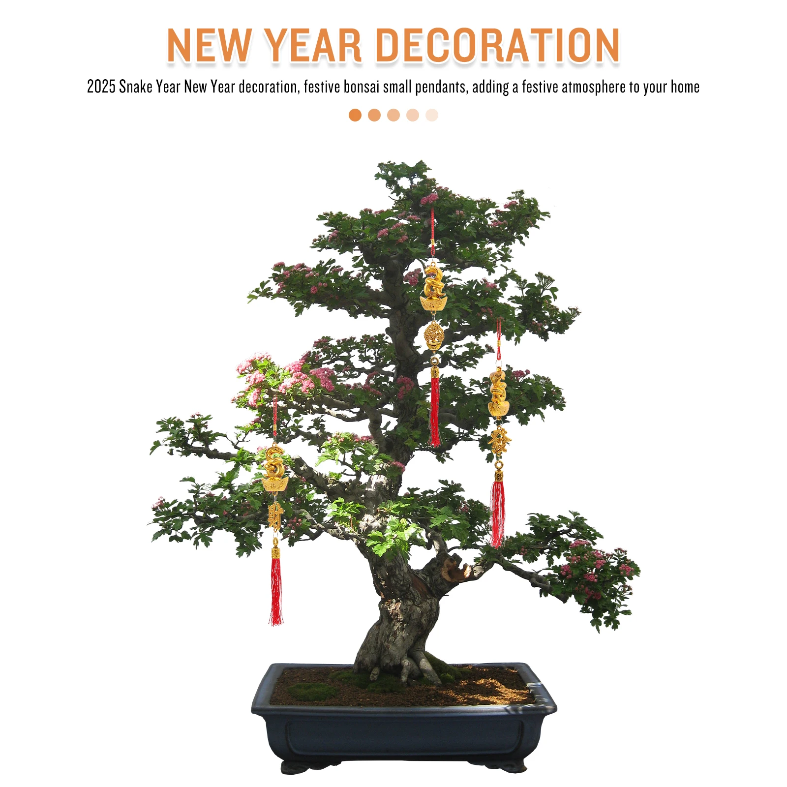 

6pcs Yuanbao Snake Hanging Pendant Chinese New Year Decor For Home Office Car Spring Festival Supplies Lucky Gift