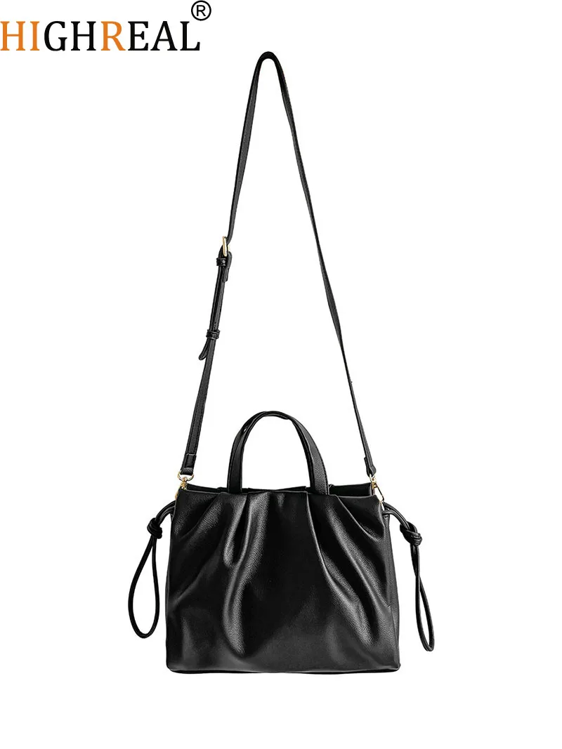 

Casual Soft Tote Women Bag PU Leather Shoulder Bags for Women High Quality Foldable Handbags and Purses Large Shopper Purses
