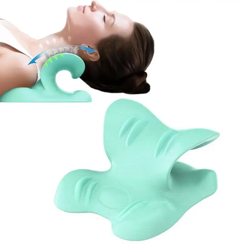 Neck Roll Pillow Neck Shoulder Stretcher Relaxer Cervical Chiropractic Traction Device Massage Pillow For Pain Relief Cervical