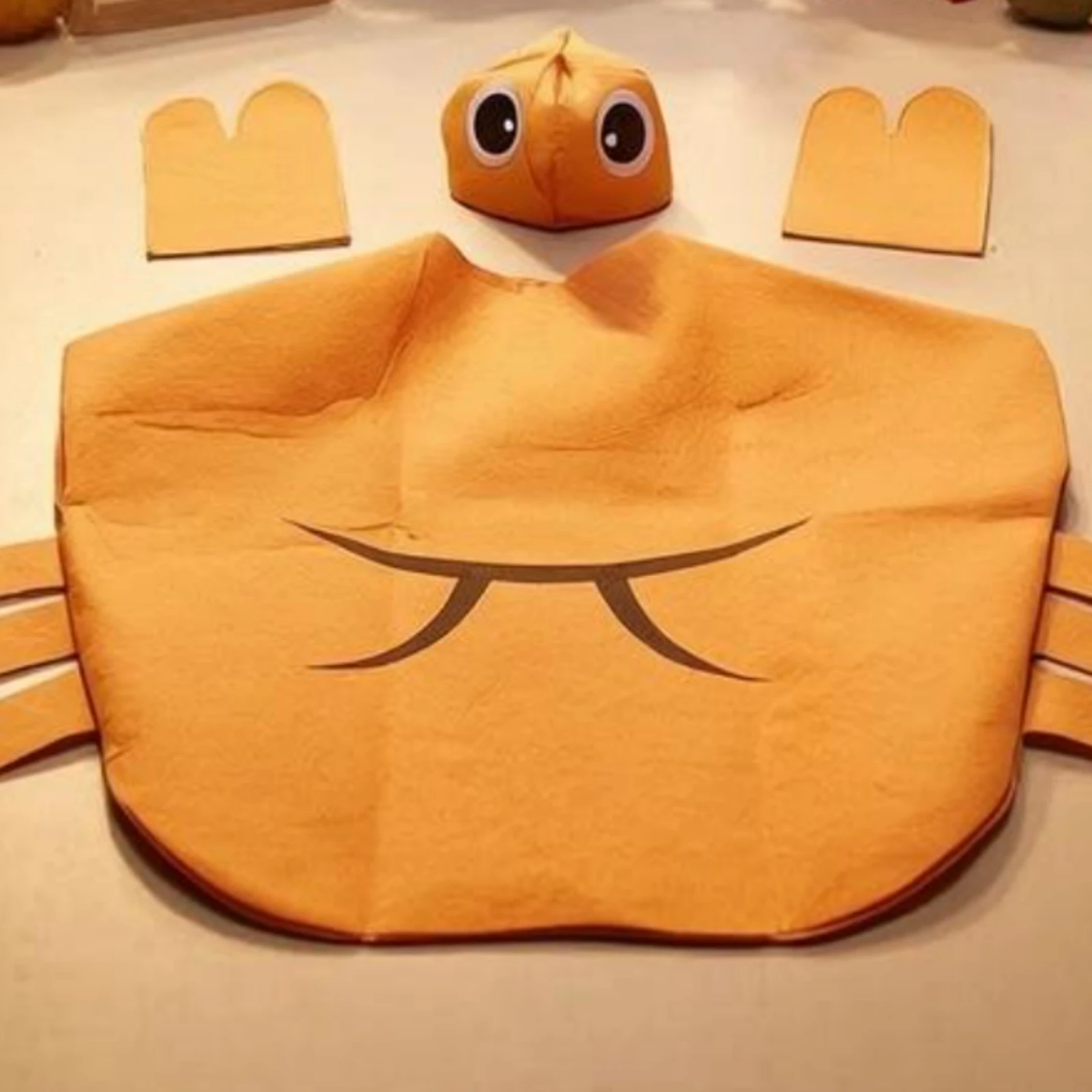 Slip-on Crab Costume Orange Crab Dress-up Costume Children's Wear Claw-Shaped Cosplay for Stage