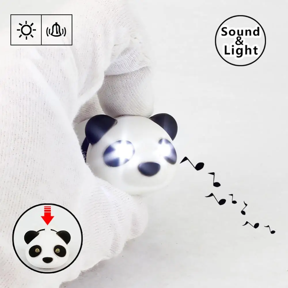 Cute Panda LED Sound Keychain Key Ring Pendant Car Handbag Hanging Decor Gift Bag Charm Accessories Car Keyholder Llaveros 키링