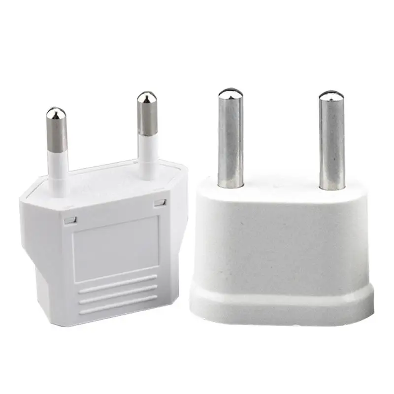 

US To EU Plug Adapter American Euro Travel Power Adapter White US AU To EU European KR Plug Adapter Portable Wall Charger