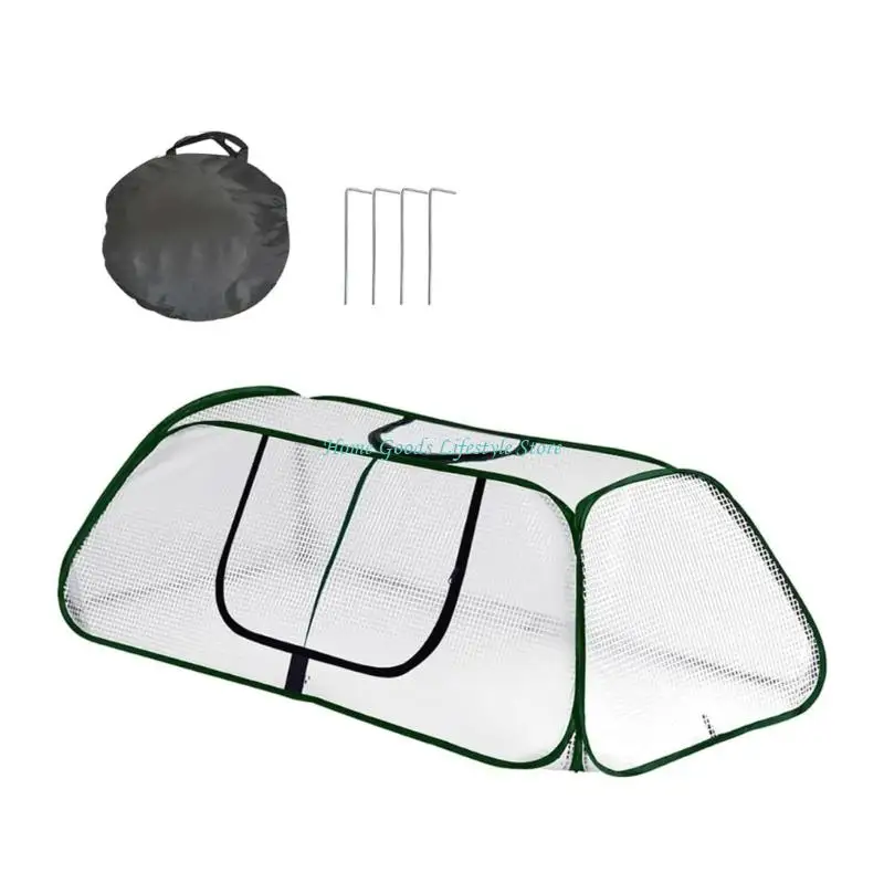 E74E Small Greenhouse Waterproof Portable Tent Winter Garden Rows Plant Cover For Vegetable Seedling Flower Gardening