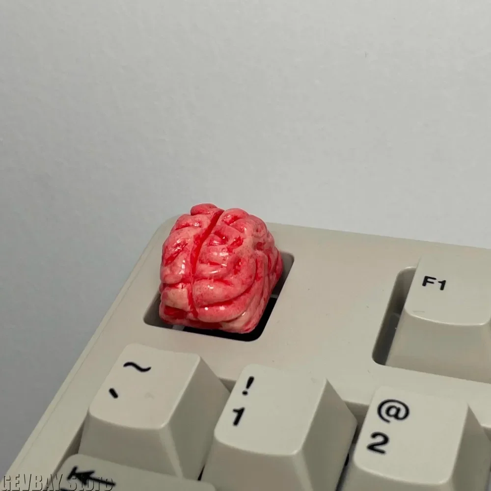 Creative Brain Model Keycap Handmade - Personalized Decoration Key Caps for Cross-axis Mechanical Keyboard