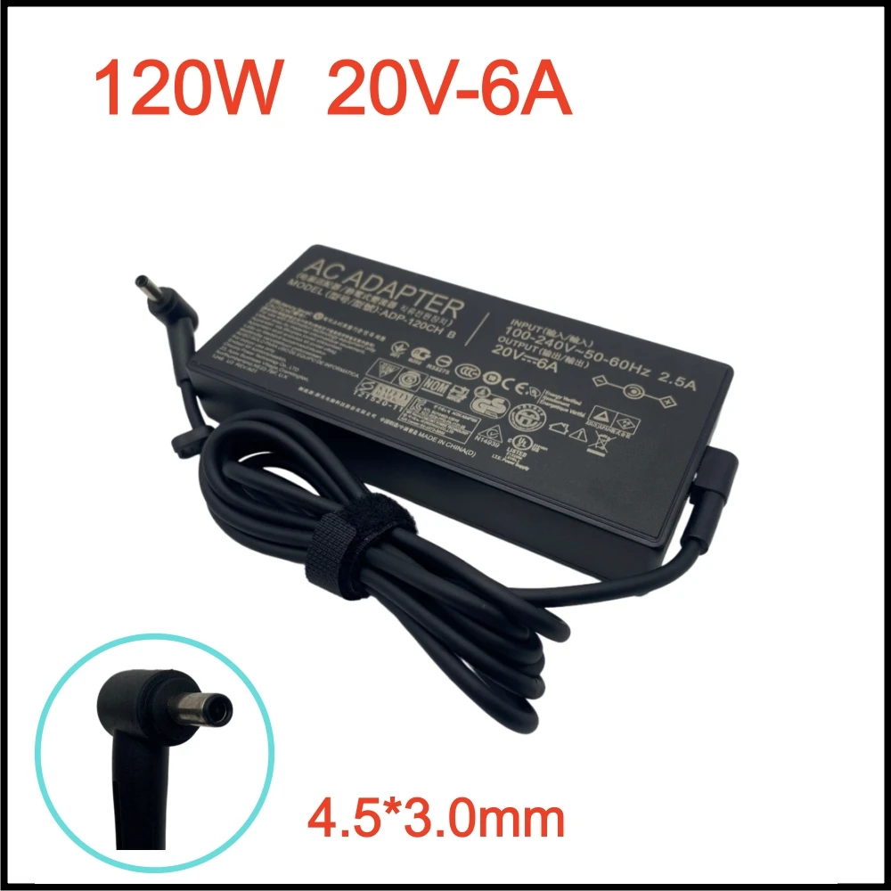 Genuine 120W 20V 6A AC Adapter For ASUS Zenbook Flip 15 Q528EH Vivobook Pro 14 14X 16X Laptop Charger ADP-120CD B A17-120P2A