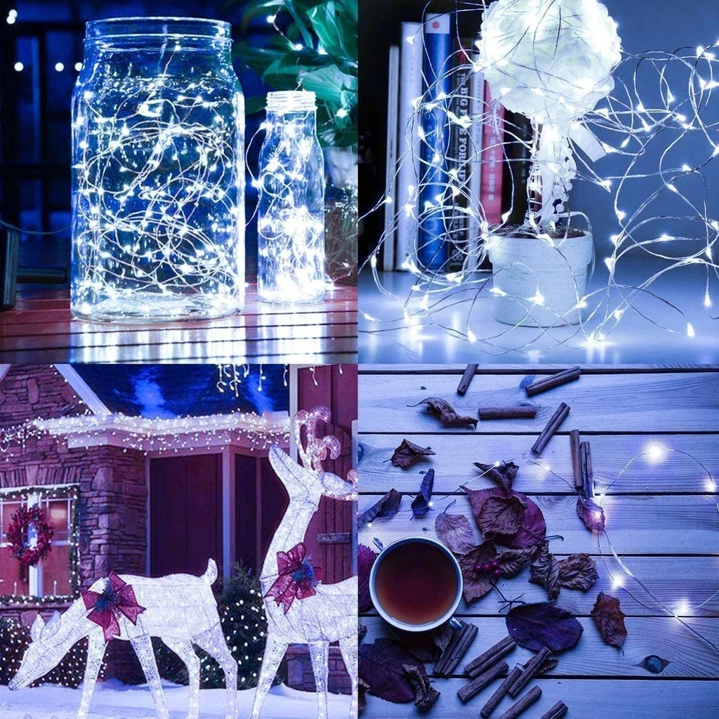 Koperdraad Warm Wit Led Kerstverlichting USB Led String Light Outdoor Decoratie Kerstverlichting