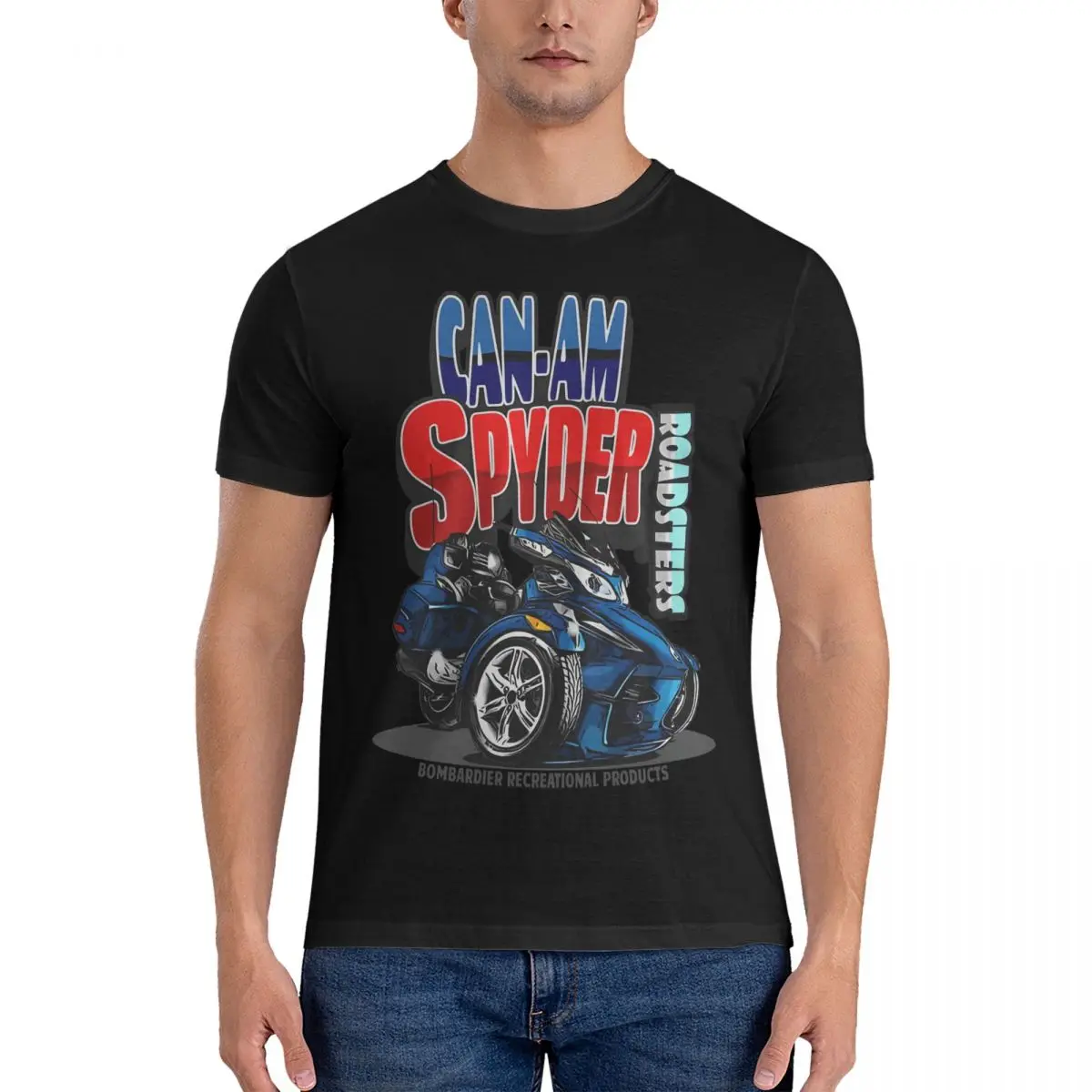 Men Spyder Roadsters T Shirts Can-am Cotton Tops Novelty Short Sleeve Round Neck Tees Gift Idea T-Shirts