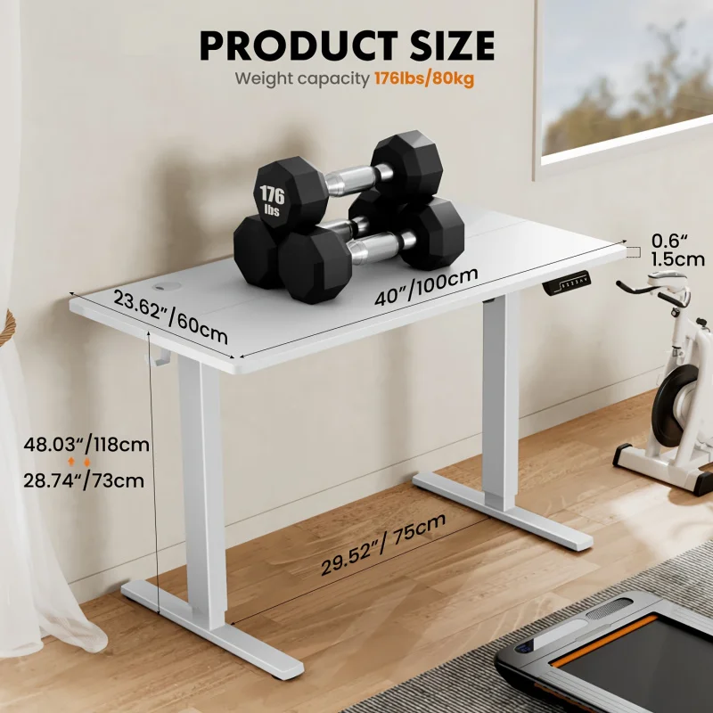 Height-Adjustable Standing Desk - 40/48/55/63Inch Electric Standing Lifting Table