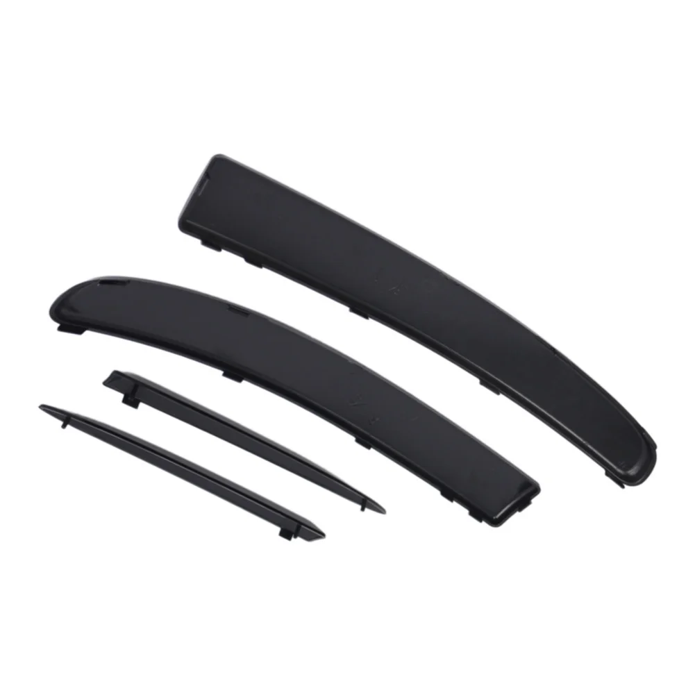 ABS Plastic Front Bumper Upper Lower Grille Moulding Trim Set Designed for Fiat 500 2007-2015 Direct Mount Compatibility
