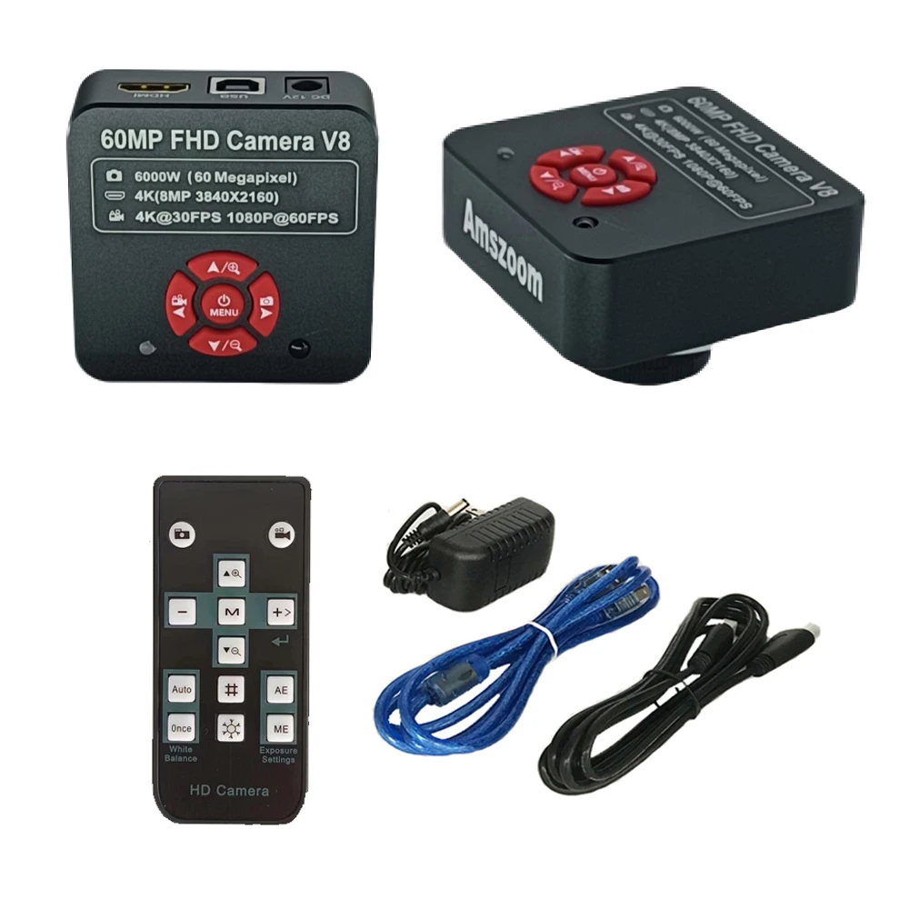 

60MP FHD 4K Digital Video USB HDMI Microscope Camera For Industrial Soldering Iron Repair