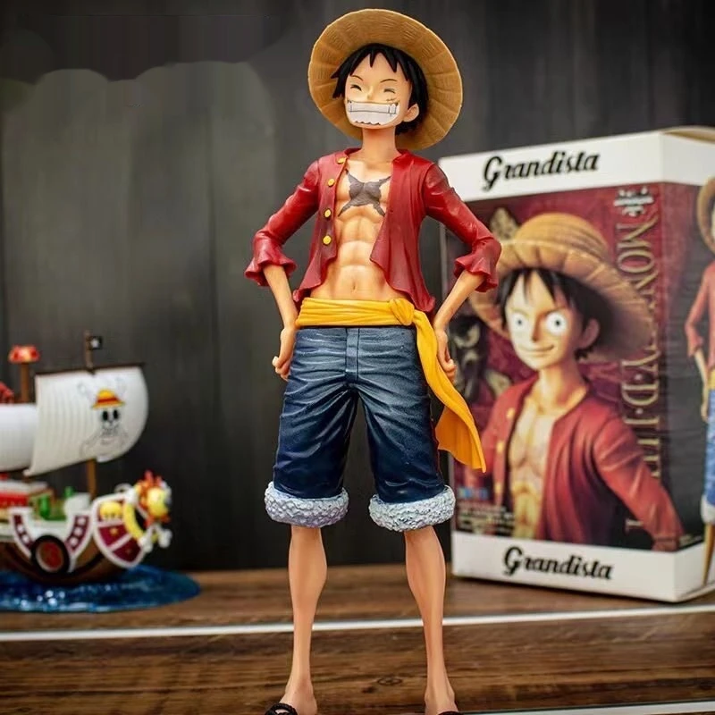 28cm Smiley Luffy Drei-Formen-Gesichtswechsel-Puppe Actionfigur Modellbausatz Anime-Figur Statue Desktop-Ornament Sammlerstück Geschenk