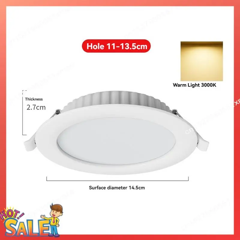 ABCL 6PCS 12W LED da incasso faretto da incasso a soffitto rotondo per camera da letto interna illuminazione decorativa per la casa luce calda