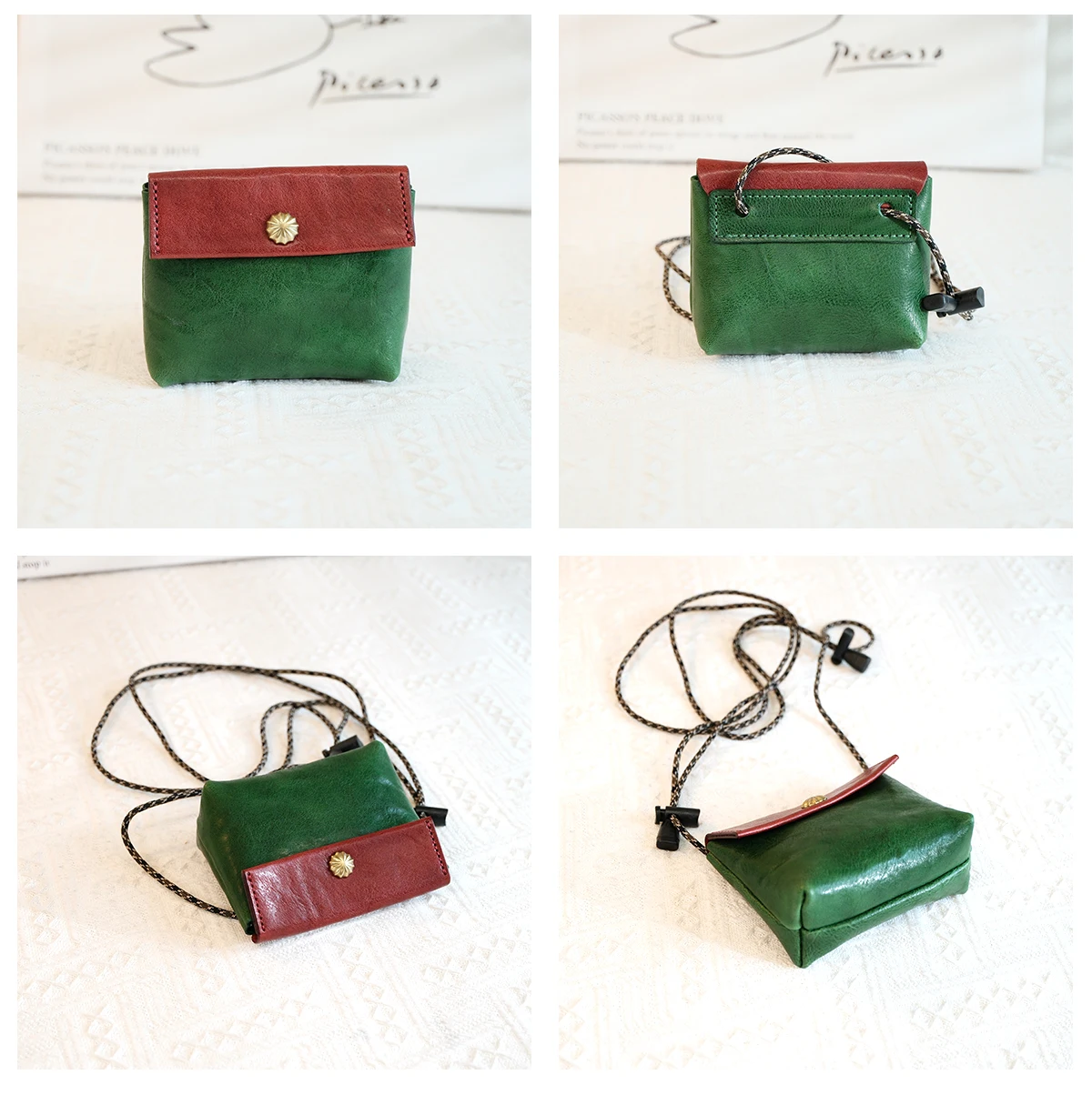 PNDME Tas Selempang Kecil Mini Wanita Kulit Sapi Samak Nabati Mewah Desainer Antik Fashion Tas Bahu Lucu Kulit Pesta