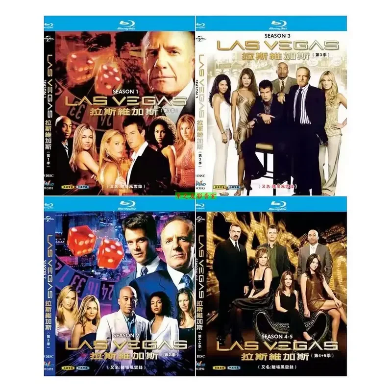 BD Blu-ray High Definition American Drama Las Vegas Seasons 1-5 Chinese English Subtitles 13 DVD Disc Box Collection