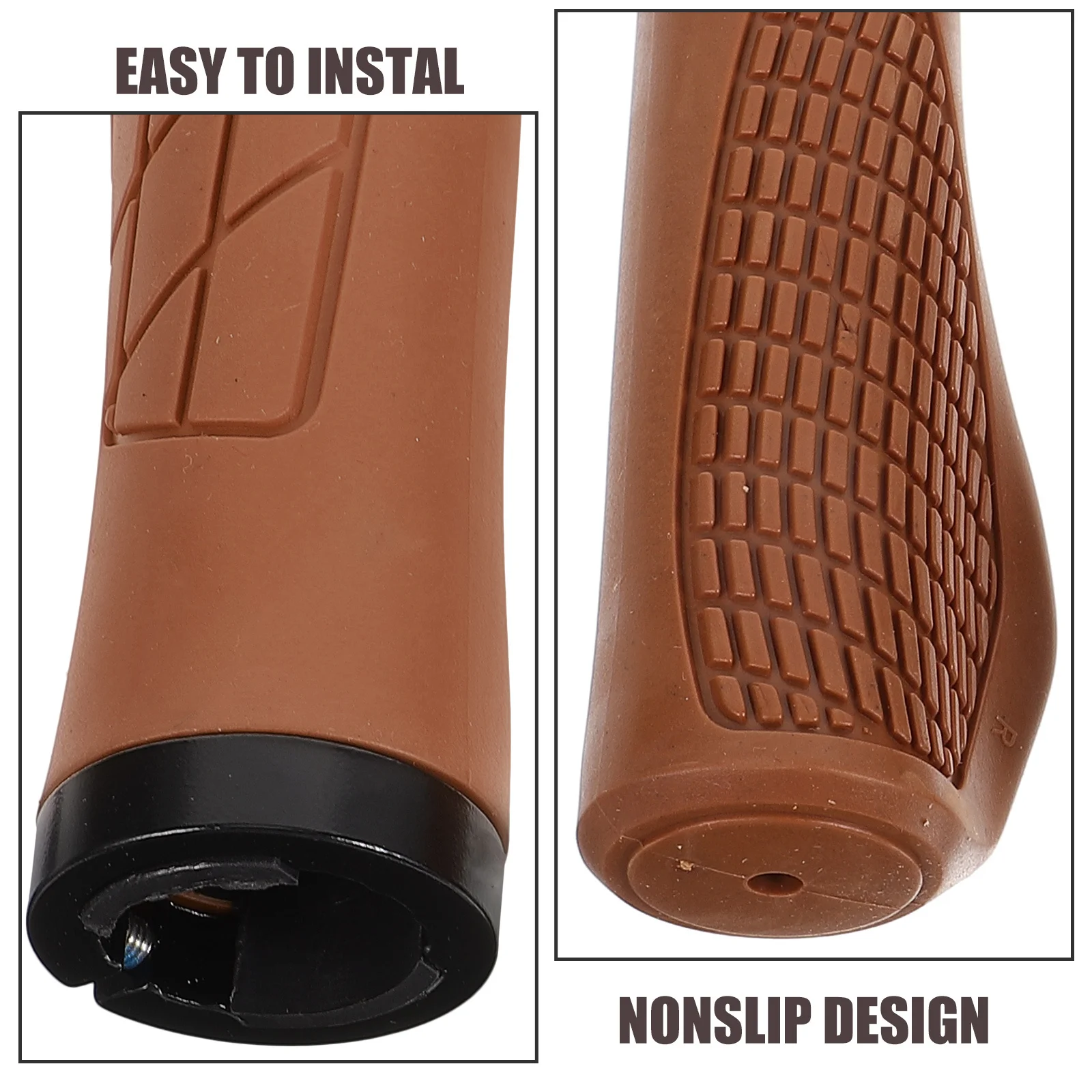 

1Pair Rubber Bike Handlebar Covers Anti-Slip Shockproof Cycling Grips Comfortable Outdoor Bike Handle Protectors