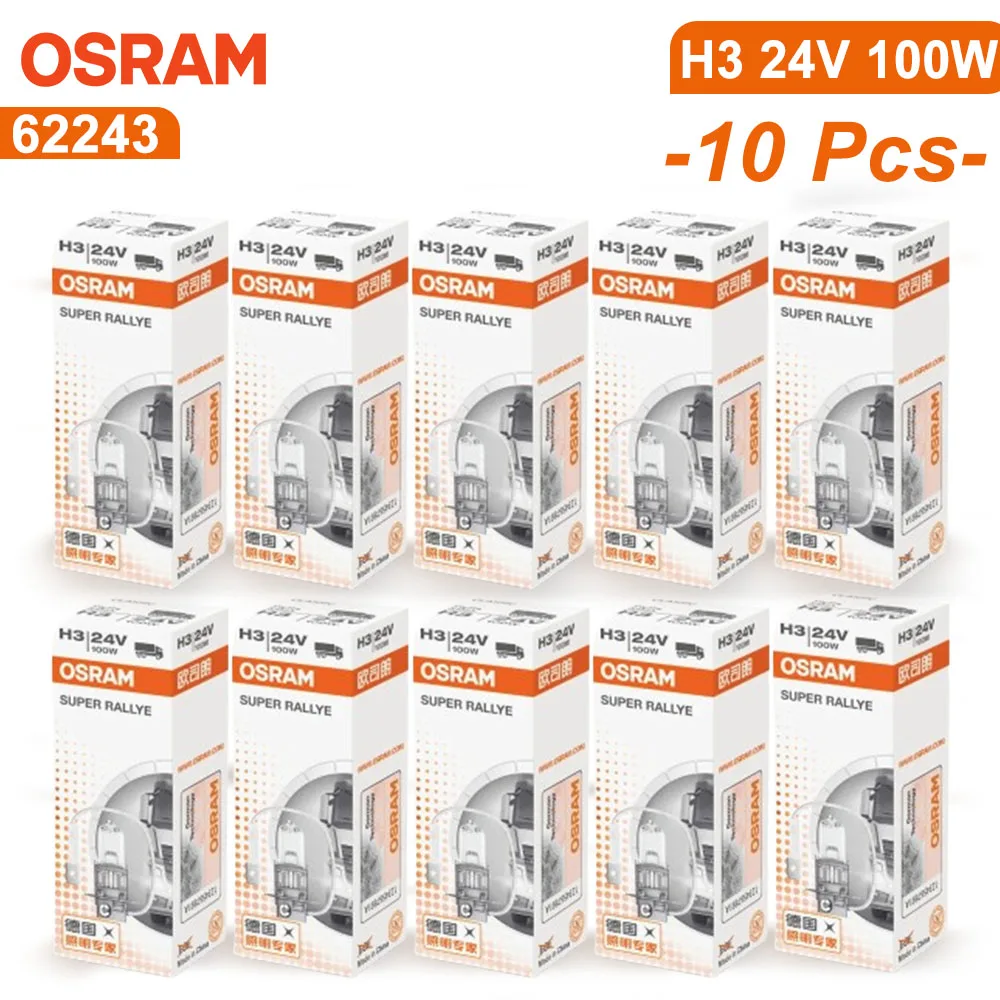 OSRAM H3 24V 100W 62243 PK22s Classic Truck  Style Truck Super Rally OFF ROAD Head Light Fog Lamps Bulbs More Bright Wholesale