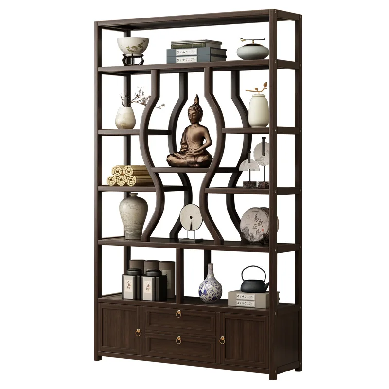 

Bogu shelf New Chinese Nanzhu Duobao Pavilion shelf Living room ornament Display Tea room Study storage