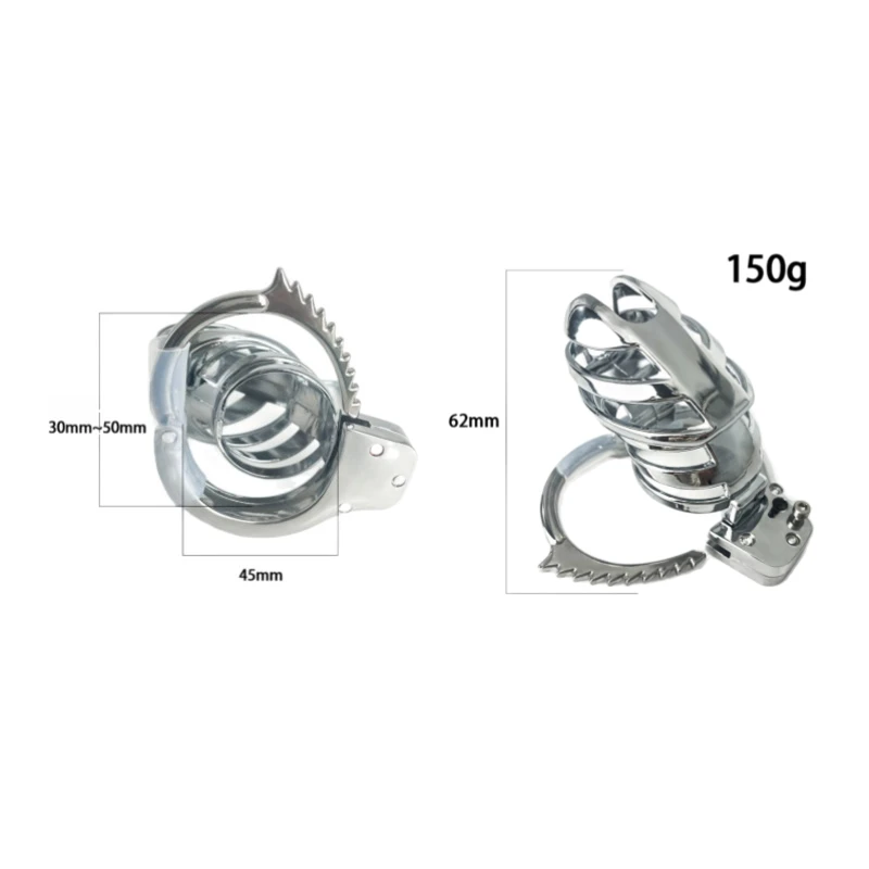 Kunci Kesucian Pria Kunci CB Penis Logam dengan Pengekangan Pantang Lonjakan Kandang Ayam Banci Mainan Seks Dewasa Homoseksual untuk Pria