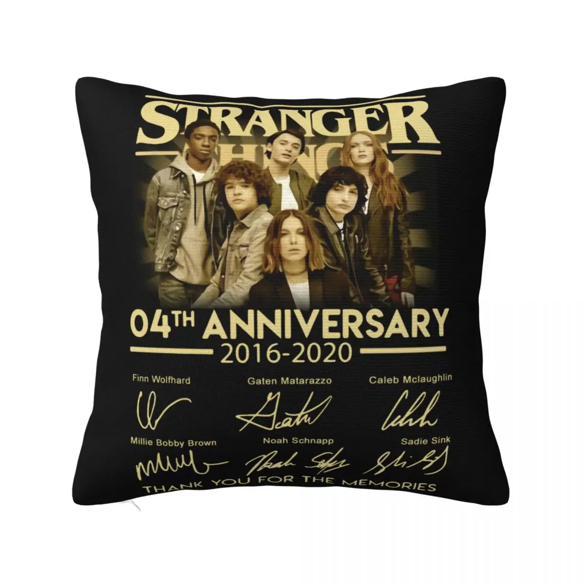 Stranger Th Ng 04Th Anniversary 2016 2020 Thank You For The Memories Banda Pillow Case