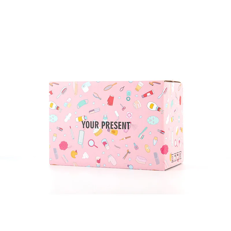 10Pcs Pink Color Courier Box 3-layer Corrugated Paper Packaging Boxes Small Gift Box Shipping Cardboard Carton