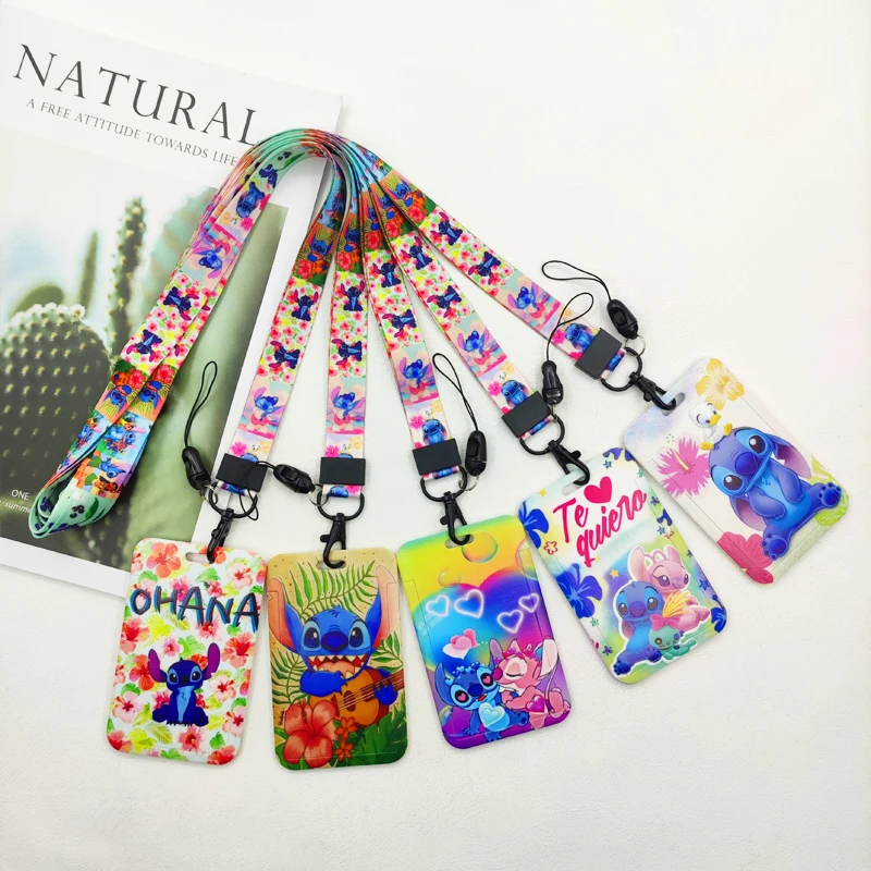 Cute Alien and Angel Credential Holder Cartoon Lanyards for Key Neck Strap For Card Badge Gym Keychain Keyring Accessories Gifts