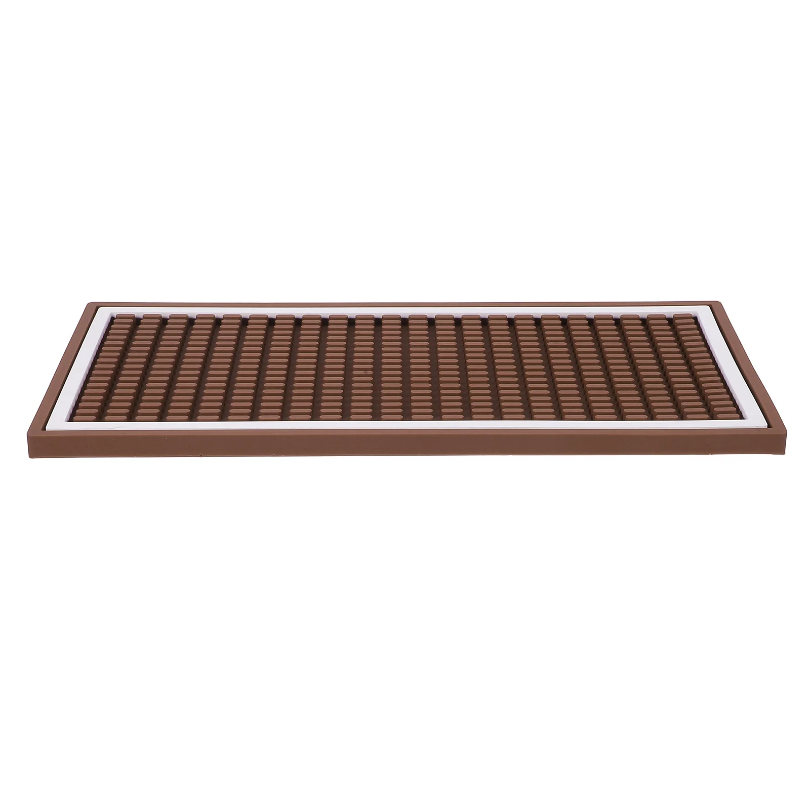 

Soft Pvc Bar Non-Slip Precision Engraved American White Edge Glass Drying Countertop Mat For Coffee Bar Restaurant Home Kitchen