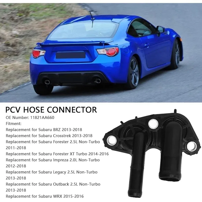 Auto Oil Water Separator Connector PCV Hose Valve 11821-AA660 for 2013-2018 Subaru BRZ Crosstrek Forester Impreza Legacy Outback