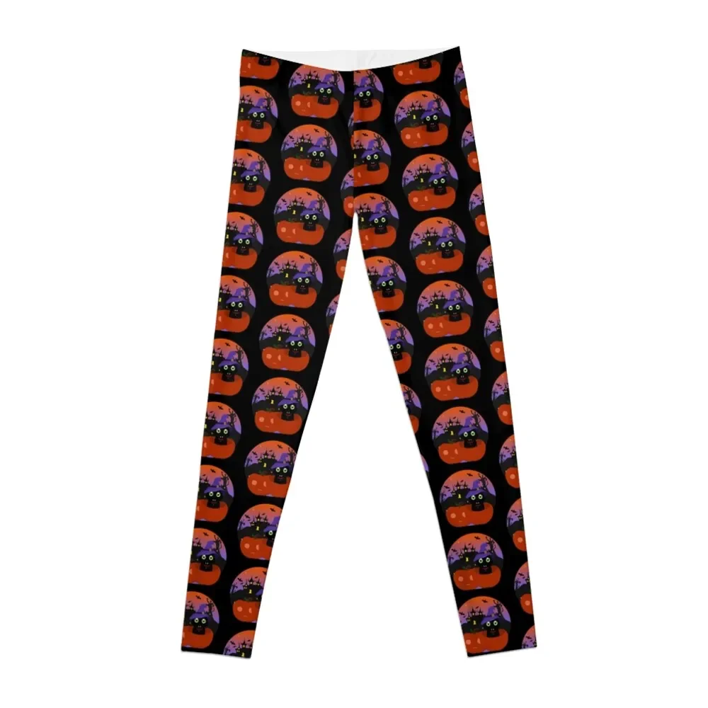 

The cat in the Pumpkin Leggings Fitness woman Legging sexy woman Womens Leggings