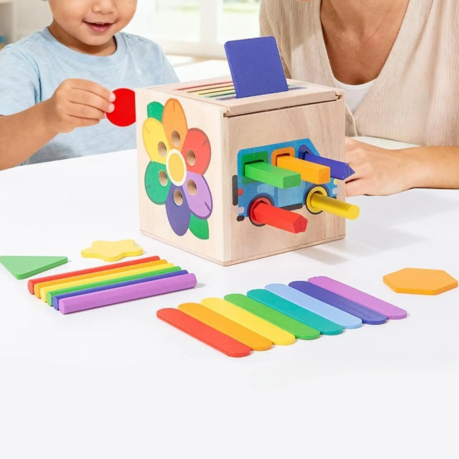Trieur de formes, jouet, apprentissage de la tri des formes, boîte assortie, cadeaux éducatifs, reconnaissance d'objets colorés, boîte de tri pour salle de classe