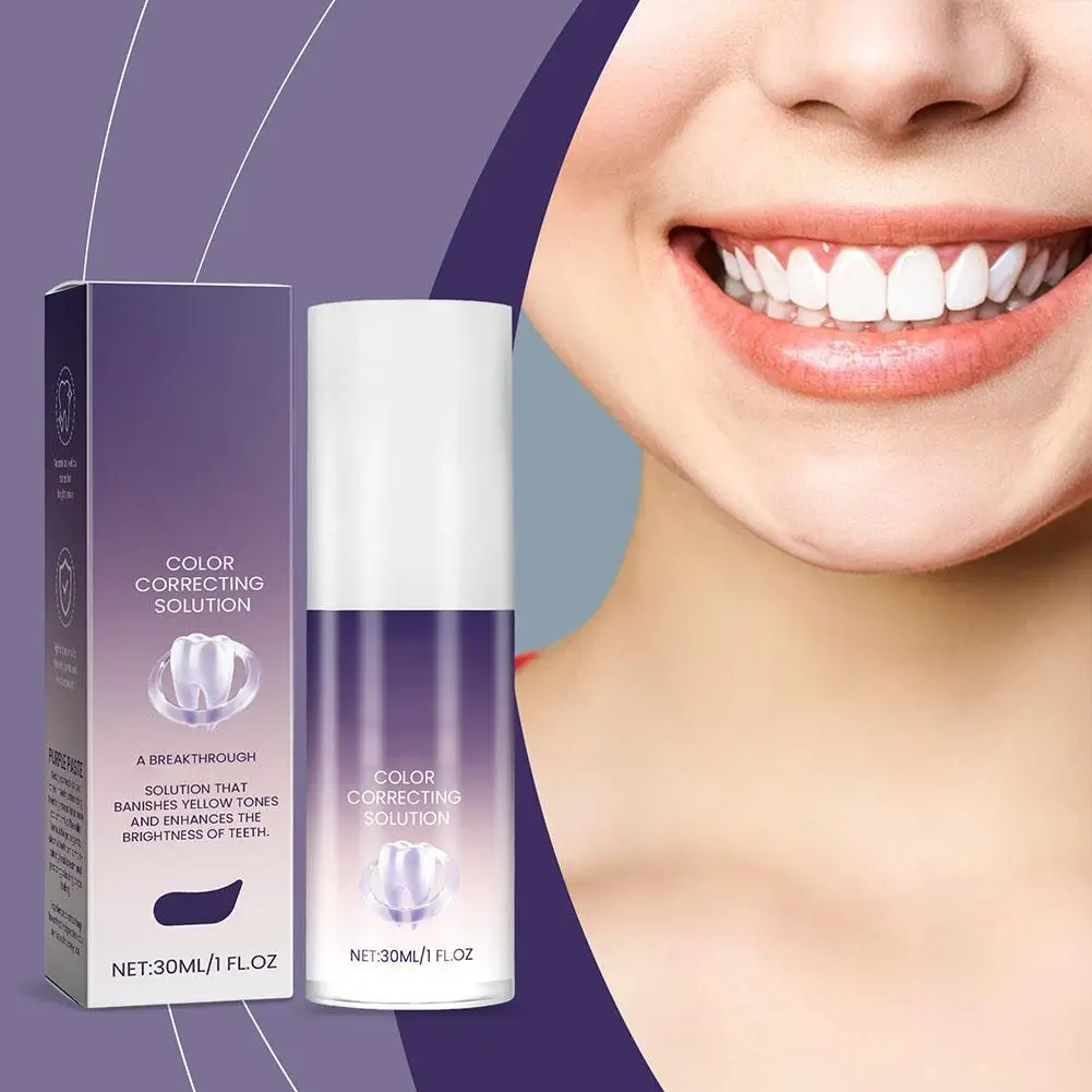 Purple Whitening Toothpaste Purple Toothpaste Removes Hygiene Teeth Tartar Whitening Clean Products Oral Care Breath R1o4