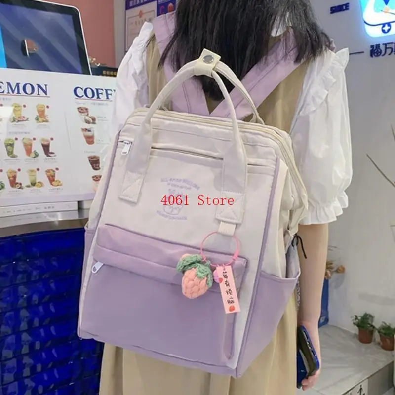 

Fashion Colorblock Backpack for Women Students School Backpack Casual Backpack