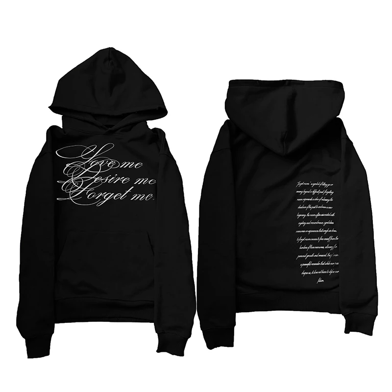 

Street Trend Punk Coat Sweatshirt Vintage Print Hoodie with Dark Long Sleeves